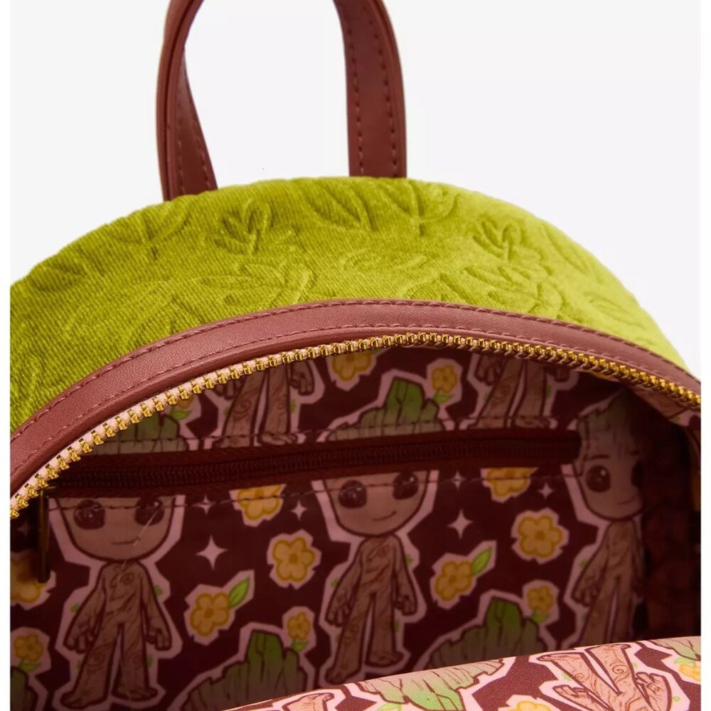 Loungefly Marvel Guardians of The Galaxy Groot Floral Velvet Mini Backpack NWT - Picture 4 of 5